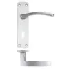 Zoo Hardware ZPA031-SC Toledo Door Handle on Lock Backplate Satin chrome