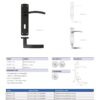 Zoo Hardware ZPA031-MB Toledo Door Handle on Lock Backplate Black