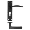 Zoo Hardware ZPA031EP-MB Toledo Door Handle on Euro Backplate Black