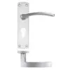 Zoo Hardware ZPA031EP-SC Toledo Door Handle on Euro Backplate Satin Chrome