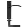 Zoo Hardware ZPA032-MB Toledo Door Handle on Latch Backplate Black