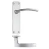 Zoo Hardware ZPA032-SC Toledo Door Handle on Latch Backplate Satin Chrome