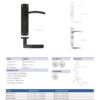 Zoo Hardware ZPA033-MB Toledo Door Handle on Bathroom Backplate Black