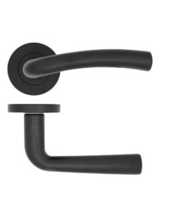 Zoo Hardware ZPA050-MB Seville Door Handle on Rose Black