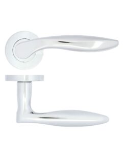 Zoo Hardware ZPA060-CP "Cadiz" Door Handle on Rose Polished Chrome