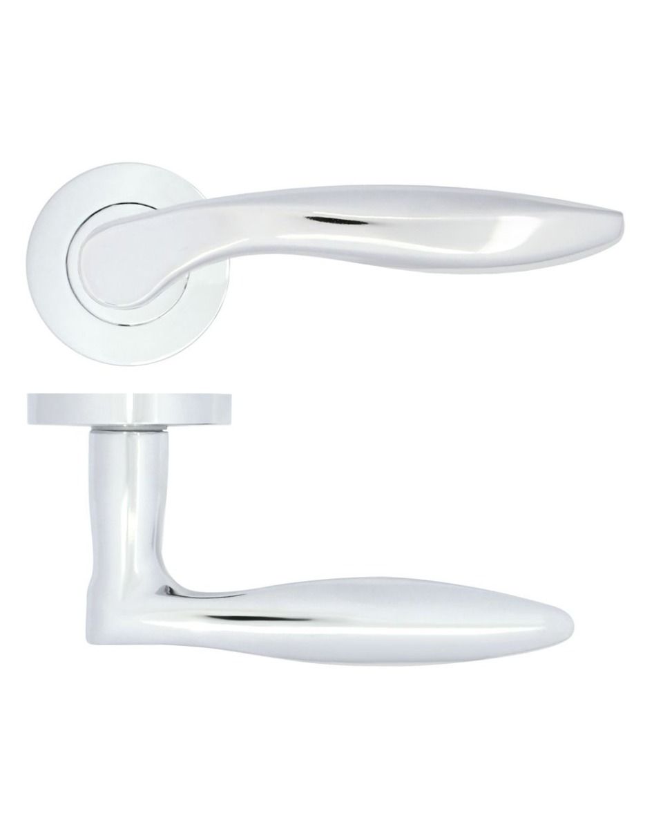 Zoo Hardware ZPA060-CP "Cadiz" Door Handle on Rose Polished Chrome