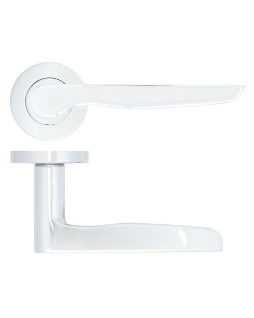 Zoo Hardware ZPA080-CP Vigo Door Handle on Rose Polished Chrome