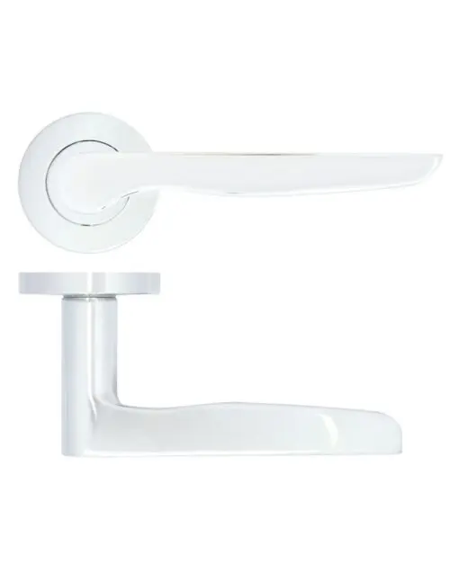 Zoo Hardware ZPA080-CP Vigo Door Handle on Rose Polished Chrome