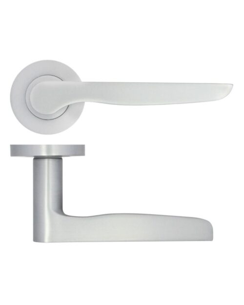 Zoo Hardware ZPA080-SC Vigo Door Handle on Rose Satin Chrome