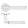 Zoo Hardware ZPA090-SC Bilbao Door Handle on Rose Satin Chrome