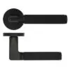 Zoo Hardware ZPA090-MB Bilbao Door Handle on Rose Black