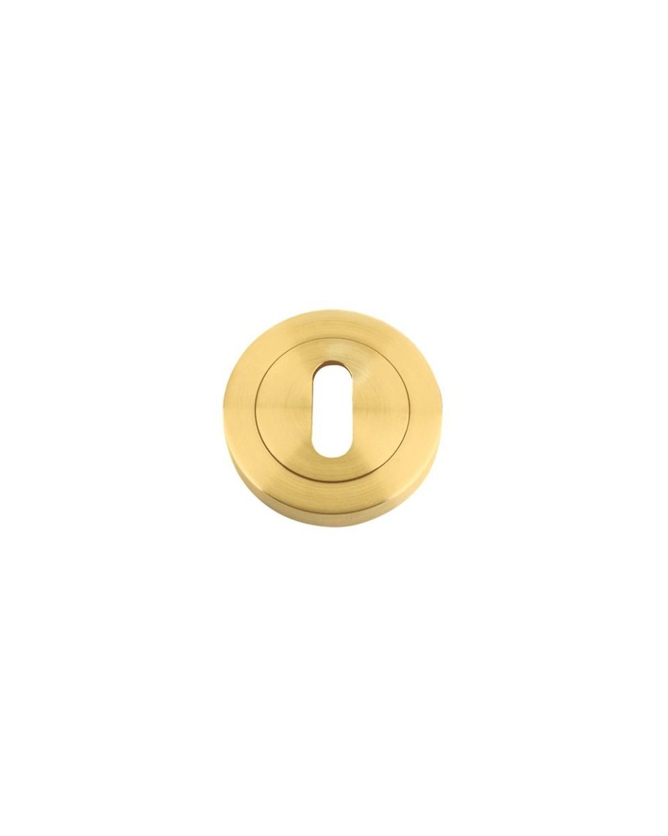 Zoo Hardware ZPZ002-FSB Escutcheon Standard Profile (50mm Dia.) Pvd Satin Brass