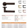 Zoo Hardware ZPZ030-ETB Milan Door Handle - Screw On Rose Pvd Bronze