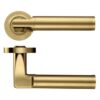 Zoo Hardware ZPZ030-FSB Milan Door Handle - Screw On Rose Pvd Satin Brass