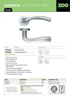 Zoo Hardware ZPZ050-TRG Siena Door Handle - Screw On Rose - Tuscan Rose Gold