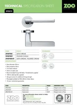 Zoo Hardware ZPZ070-ETB Venice Door Handle - Screw On Rose Pvd Bronze