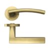 Zoo Hardware ZPZ080-FSB Amalfi Door Handle - Screw On Rose Pvd Satin Brass