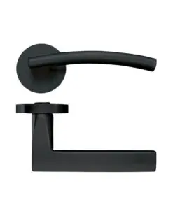 Zoo Hardware ZPZ080-OMB Amalfi Door Handle - Screw On Rose Matt Black