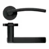 Zoo Hardware ZPZ100-OMB Adria Door Handle on round rose Matt Black