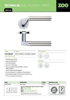 Zoo Hardware ZPZ120-OMB Venus Door Handle on round rose Matt Black