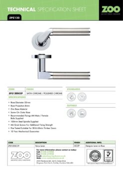 Zoo Hardware ZPZ120-FSB Venus Door Handle on round rose Pvd Satin Brass
