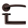 Zoo Hardware ZPZ140-ETB Olympus Door Handle on round rose Pvd Bronze