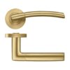 Zoo Hardware ZPZ140-FSB Olympus Door Handle on round rose Pvd Satin Brass