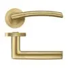 Zoo Hardware ZPZ140-FSB Olympus Door Handle on round rose Pvd Satin Brass