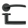 Zoo Hardware ZPZ140-OMB Olympus Door Handle on round rose Matt Black