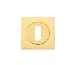 Zoo Hardware ZPZSQ002-FSB Square Escutcheon - Standard Keyway Pvd Satin Brass
