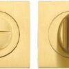 Zoo Hardware ZPZSQ004-FSB Turn & Release - on Square rose Pvd Satin Brass