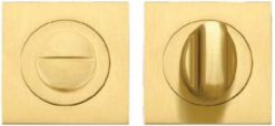 Zoo Hardware ZPZSQ004-FSB Turn & Release - on Square rose Pvd Satin Brass