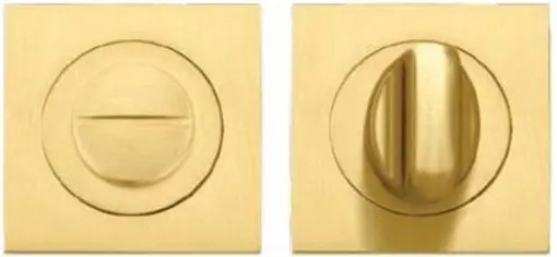 Zoo Hardware ZPZSQ004-FSB Turn & Release - on Square rose Pvd Satin Brass