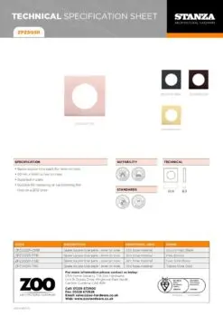 Zoo Hardware ZPZSQSR-TRG ZPZ Spare Square Rose Pack Rose Gold