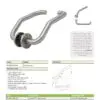 Zoo Hardware ZS-SSHF130-SSS Cranked Return To Door Door Handle on 53mm x 6.5mm Sprung Rose Satin Stainless Steel