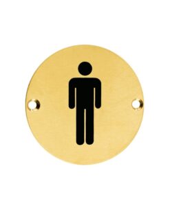 Zoo Hardware ZSS01-PVDSB Sex Symbol - Male - 76mm - Dia PVD Satin Brass