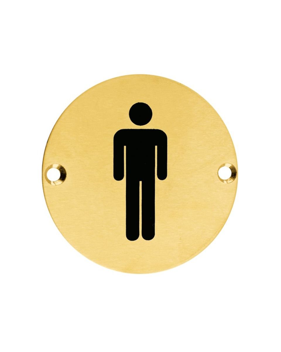 Zoo Hardware ZSS01-PVDSB Sex Symbol - Male - 76mm - Dia PVD Satin Brass