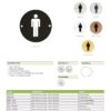 Zoo Hardware ZSS01-PCB Sex Symbol - Male - 76mm Dia - Powder Coated Matt Black