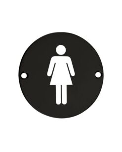 Zoo Hardware ZSS02-PCB Sex Symbol - Female - 76mm Dia - Powder Coated Matt Black