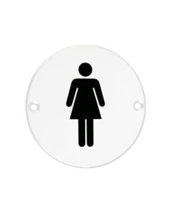 Zoo Hardware ZSS02-PCW Sex Symbol - Female - 76mm - Powder Coated Matt White