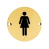 Zoo Hardware ZSS02-PVDSB Sex Symbol - Female - 76mm - Dia PVD Satin Brass