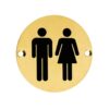 Zoo Hardware ZSS03-PVDSB Sex Symbol - Unisex - 76mm - Dia PVD Satin Brass