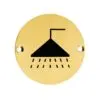 Zoo Hardware ZSS04-PVDSB Sex Symbol - Shower - 76mm - Dia PVD Satin Brass