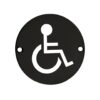 Zoo Hardware ZSS07-PCB Sex Symbol - Disabled - 76mm Dia - Powder Coated Matt Black