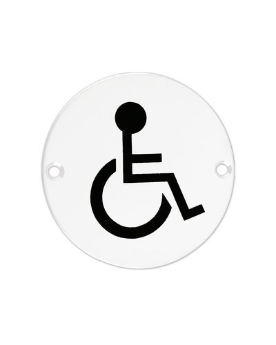 Zoo Hardware ZSS07-PCW Sex Symbol - Disabled - 76mm - Powder Coated Matt White