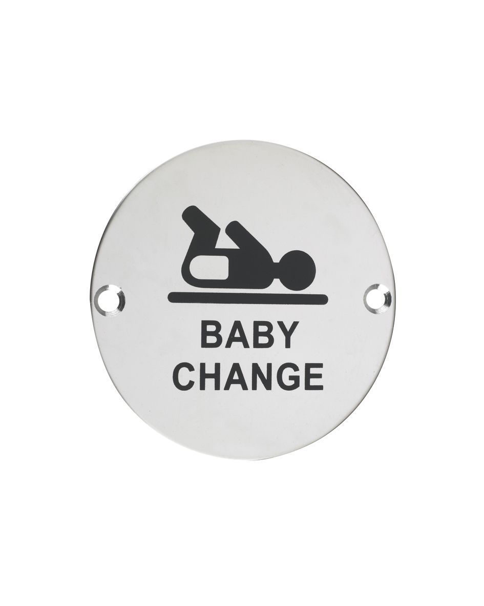 Zoo Hardware ZSS08-PCB Sex Symbol - Baby Change - 76mm Dia - Powder Coated Matt Black