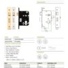 Zoo Hardware ZUKS76EPPCB Euro Profile Sash Lock - 76mm C/W Forend and Strike Powder Coated Black