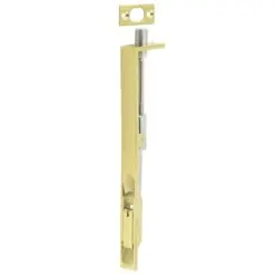 Stainless Steel Flush Bolts JSS51 Brass Finish 203mm x 20mm Square Forend
