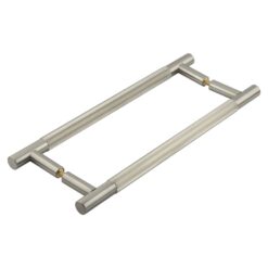 Venice Linear Knurled 300x19mm Satin Nickel Pull Handle Back to Back