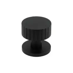 Cog Black Mortice Knob